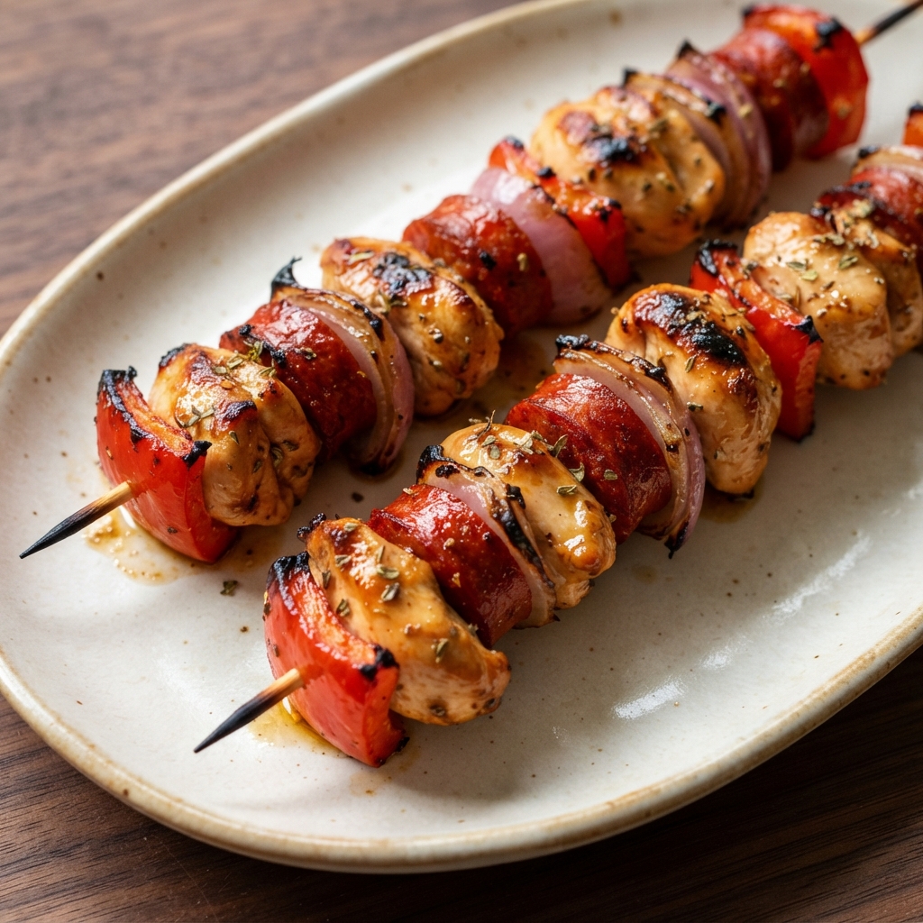 Chicken and Chorizo Skewers