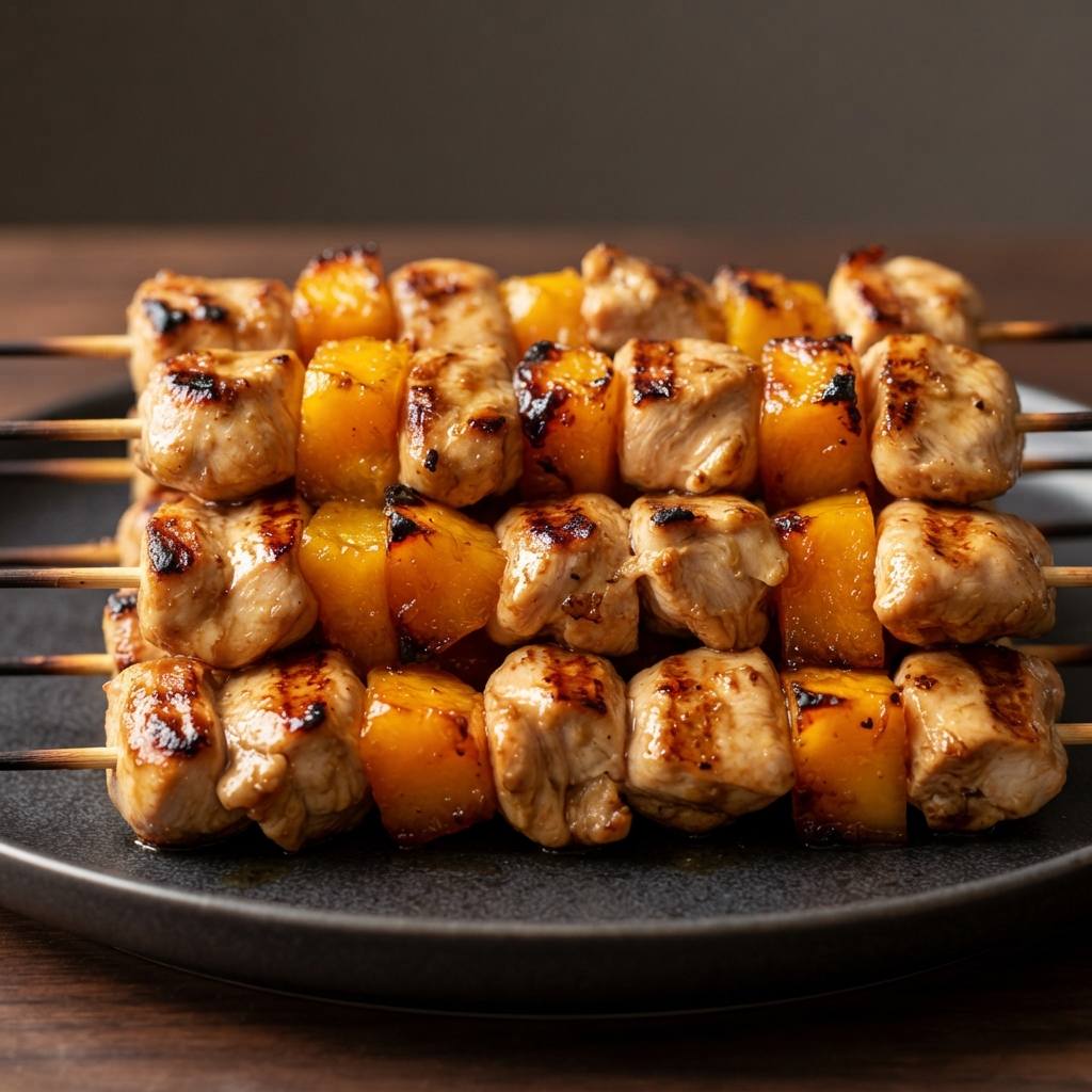 Grilled Mango and Chicken Skewers