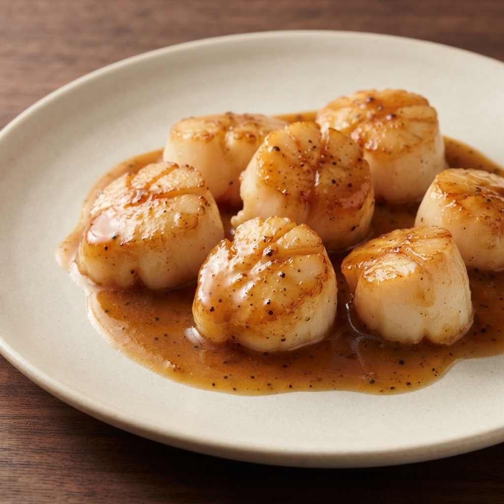 Buzzard's Bay Bourbon-Glazed Scallops