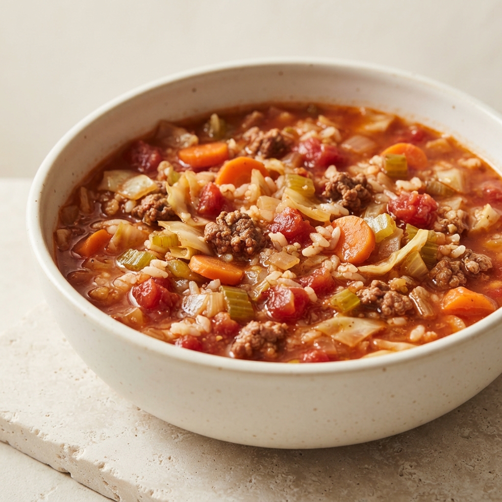 Comforting Unstuffed Cabbage Roll Soup
