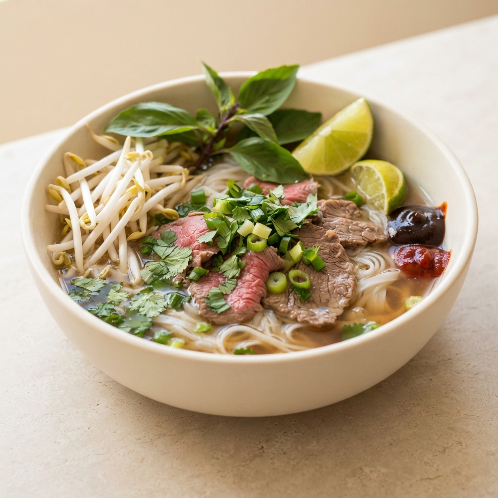 Vietnamese Beef Pho Noodle Soup