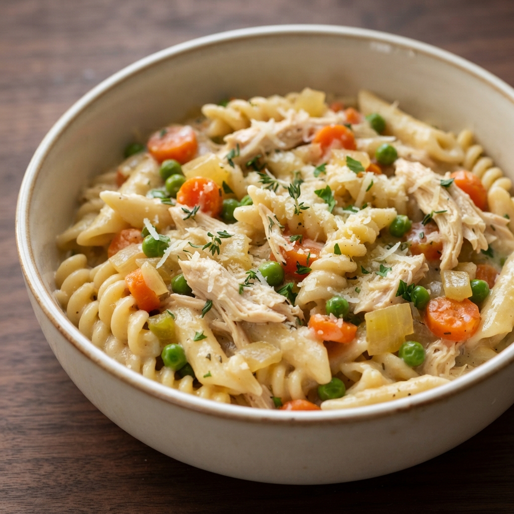 Creamy Chicken Pot Pie–Style Pasta