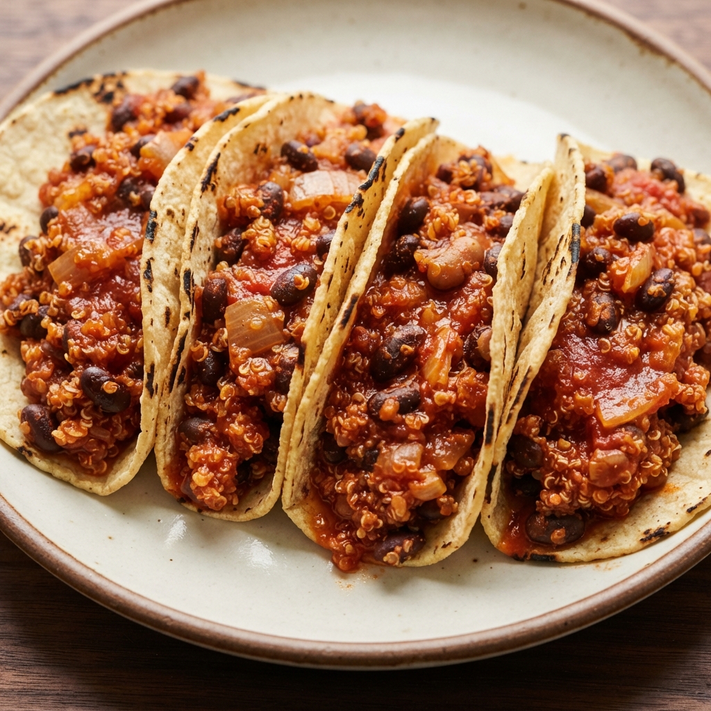 Vegan Tacos with Quinoa and Black Beans