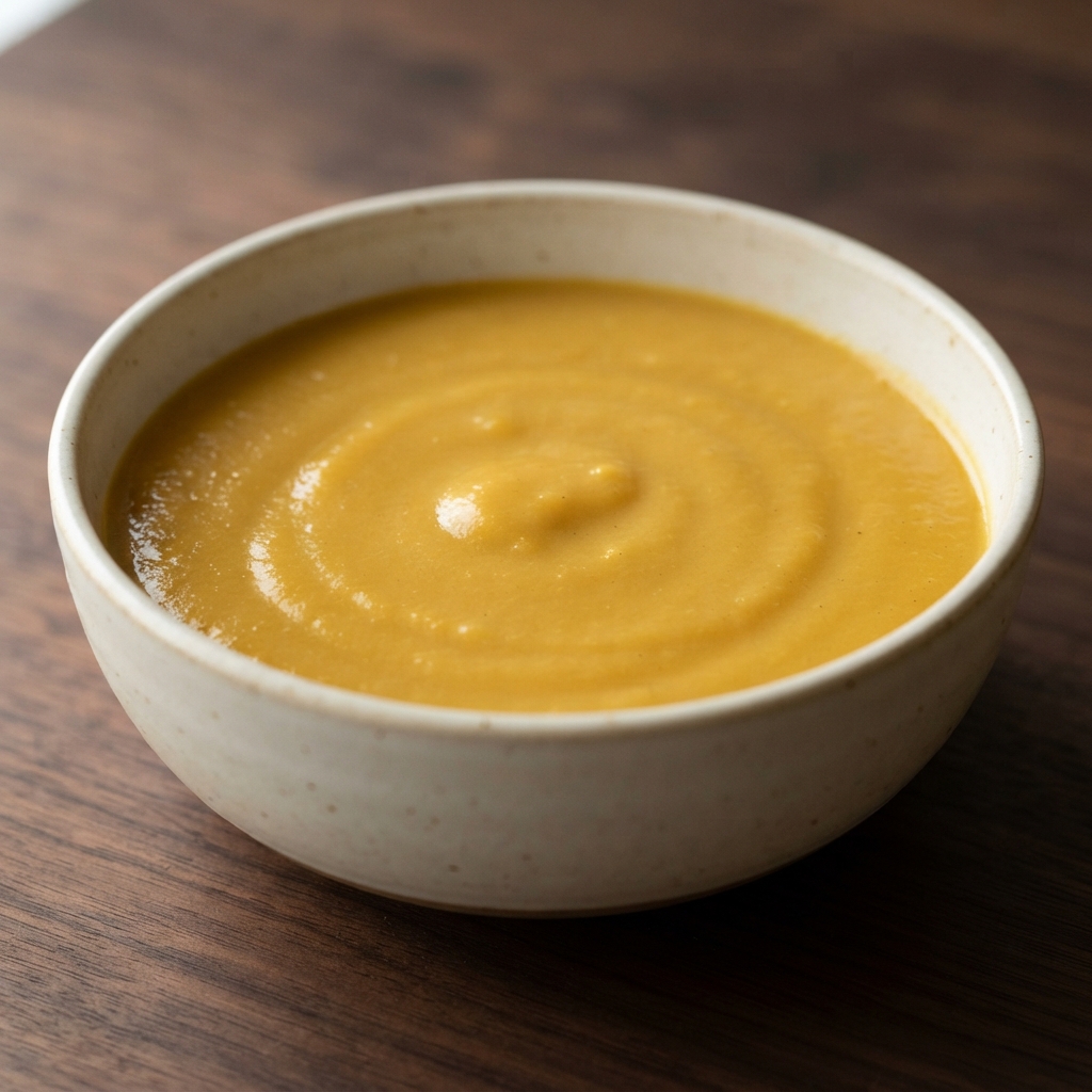 Pumpkin Curry Soup with Macintosh Apples