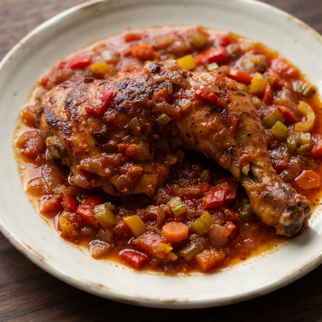 My Italian Grandfather's Hunter-Style Chicken Cacciatore