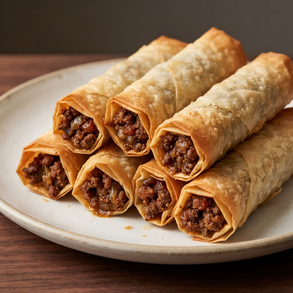 Spiced Moroccan Beef Phyllo Cigars