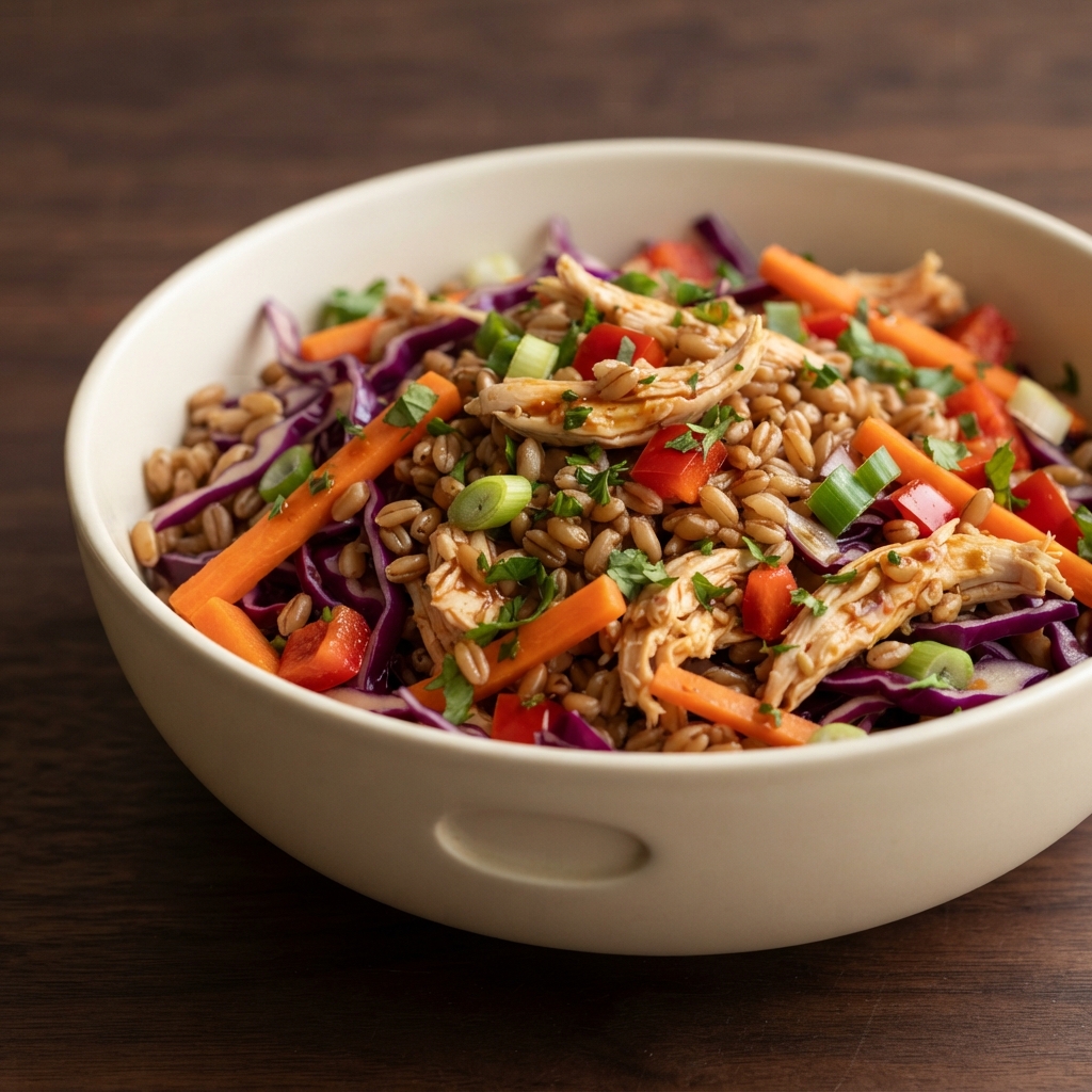 Spicy Chicken and Spelt Salad