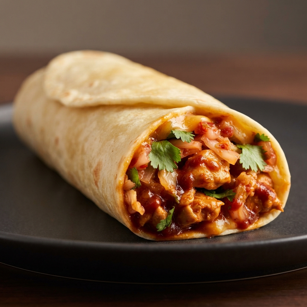 Korean Fusion Chicken Burrito