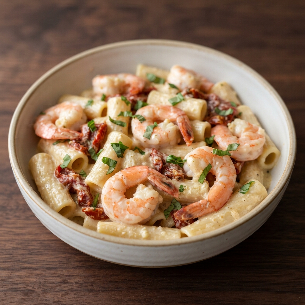 Creamy Sun-Dried Tomato Shrimp Pasta