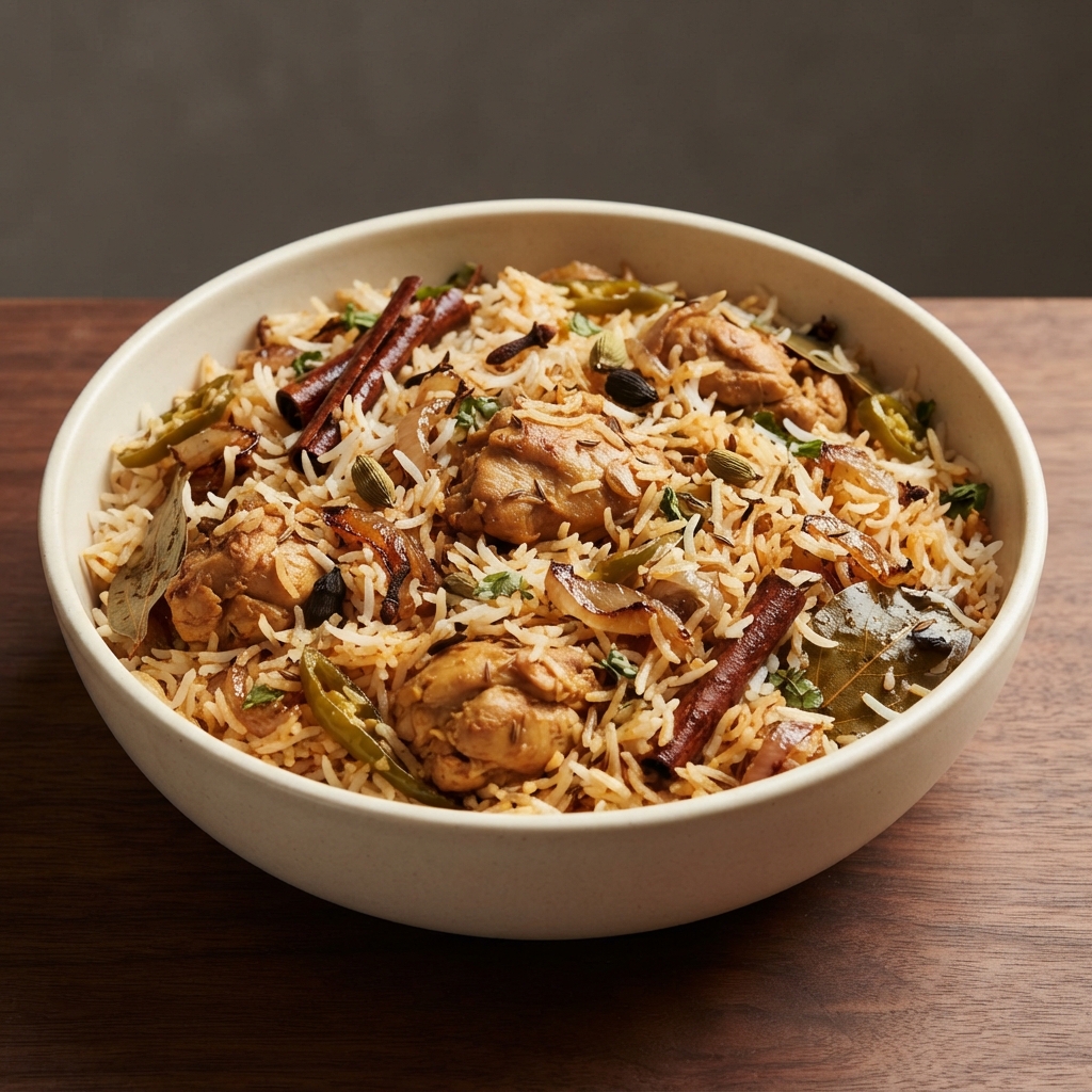 Low-and-Slow Chicken Biryani