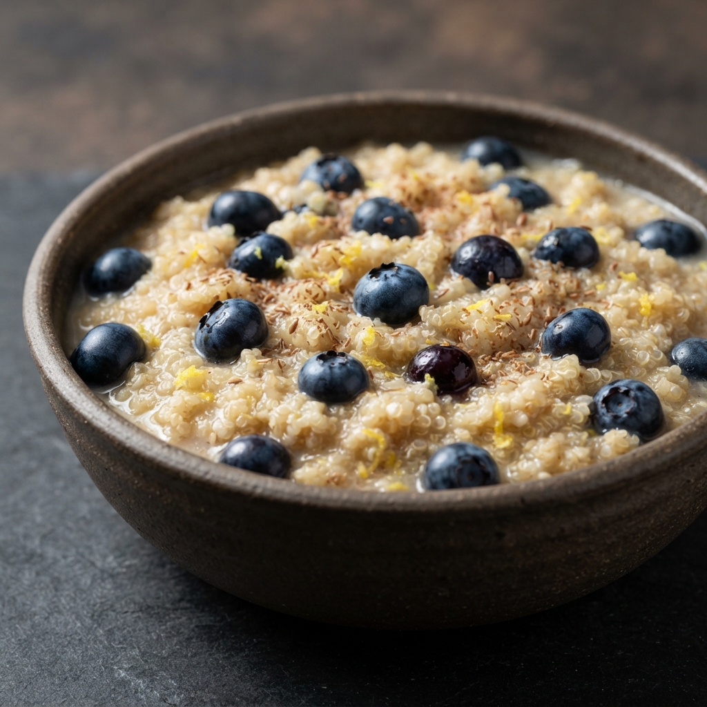 Lemon-Blueberry Quinoa Breakfast Bowl