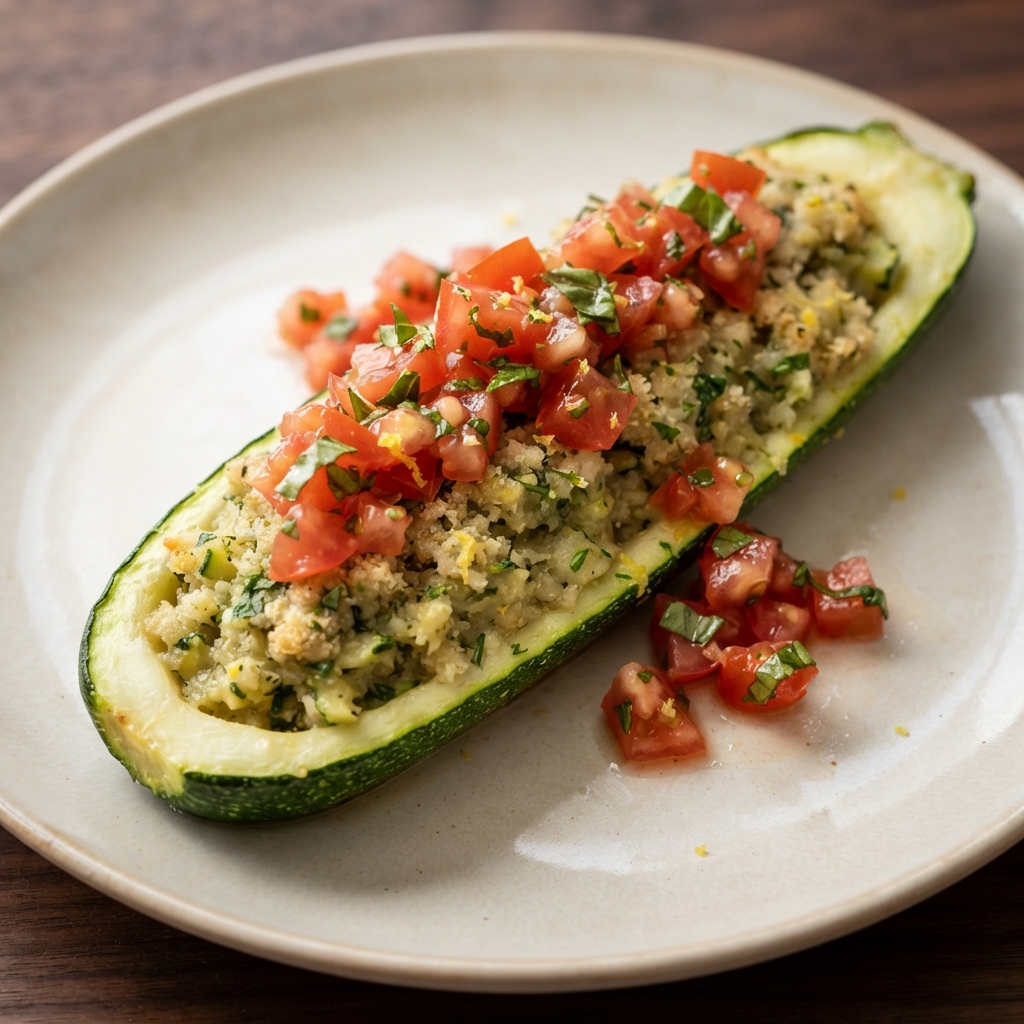 Herb-Stuffed Zucchini Boats