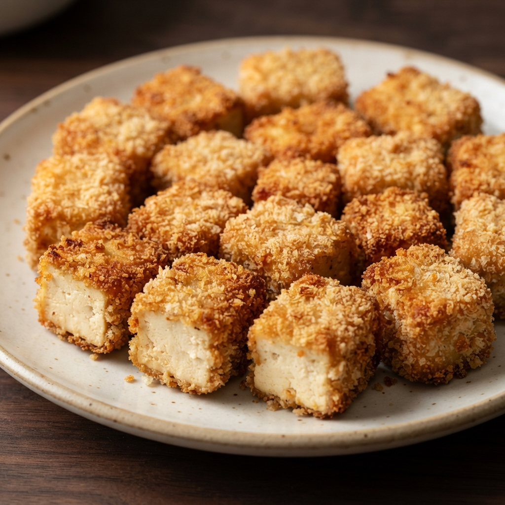 Crispy Vegan Breaded Tofu Bites