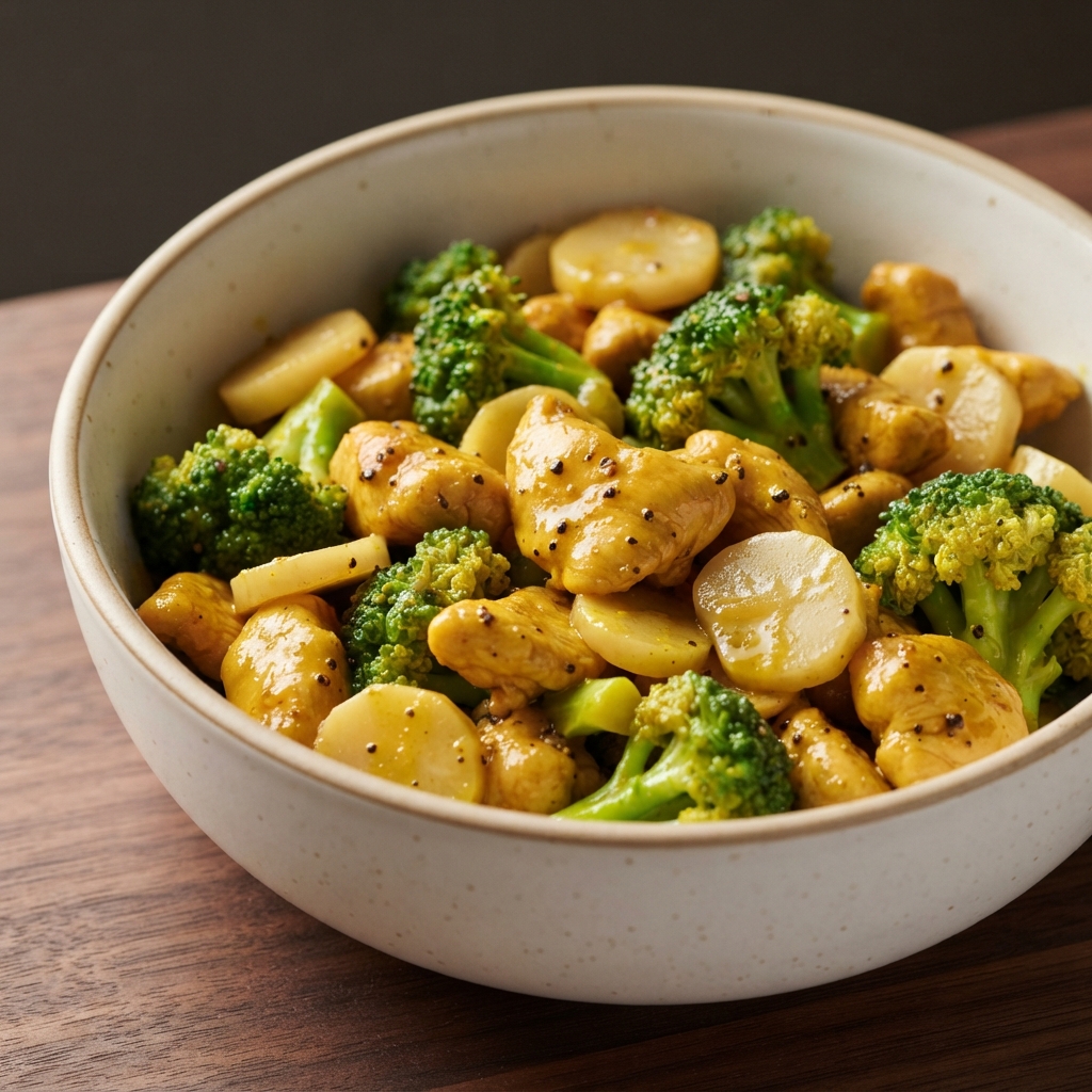 Broccoli and Turmeric Black Pepper Chicken
