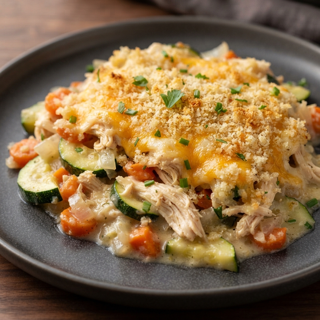 Creamy Chicken and Zucchini Bake