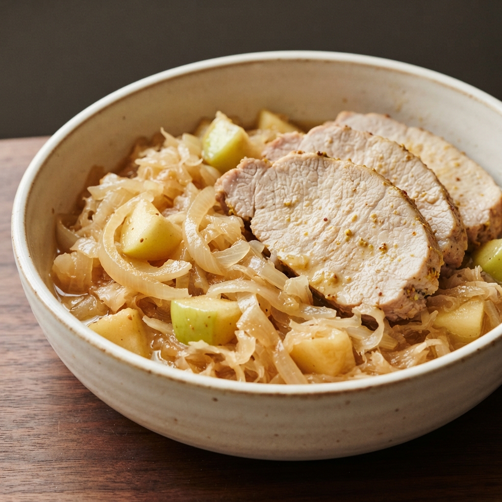 Crock-Pot Pork Loin with Sauerkraut