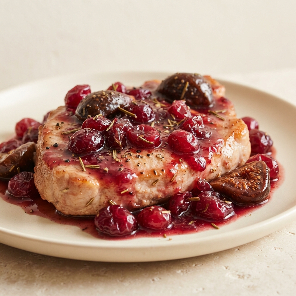 Cranberry–Fig Pork Chops in the Slow Cooker