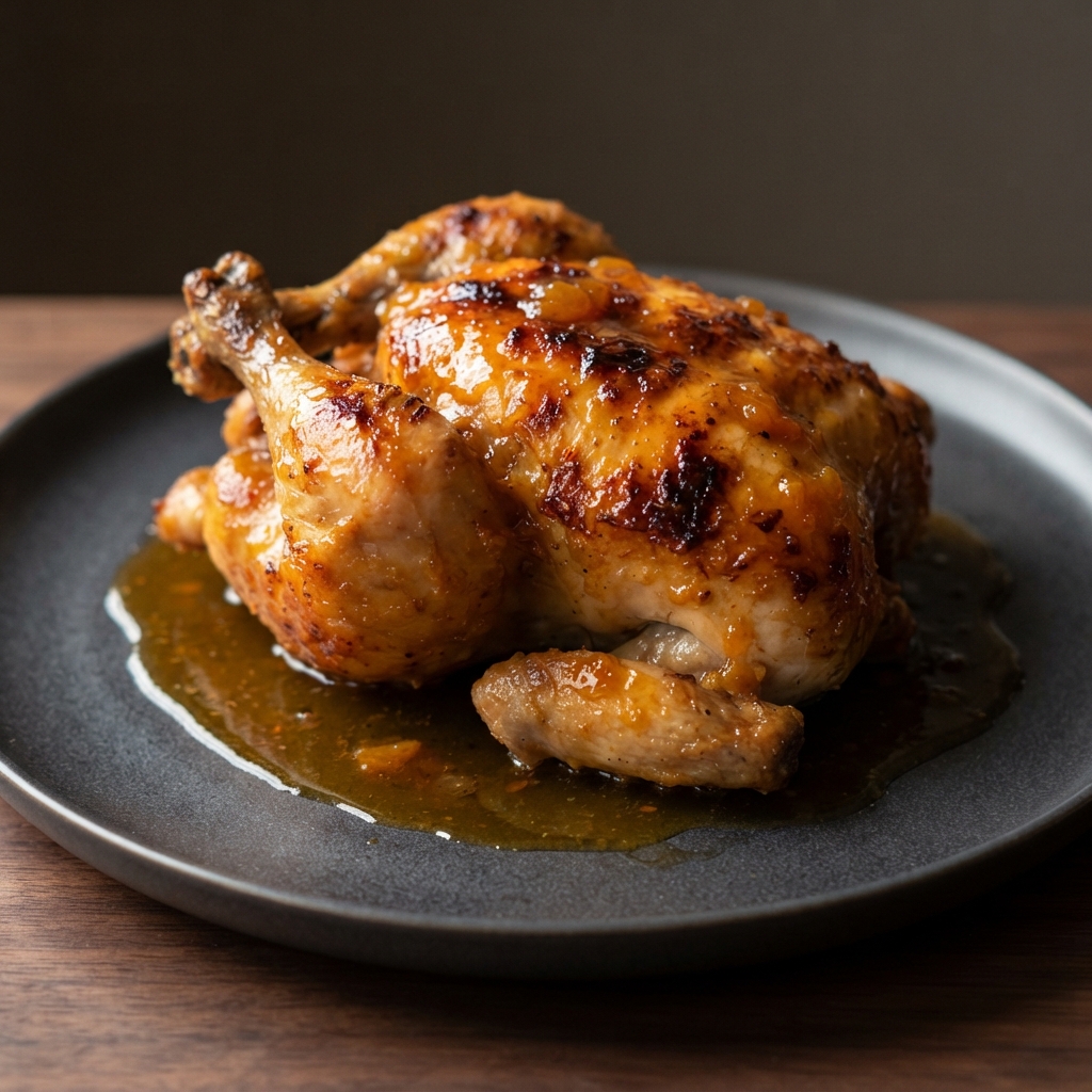 Apricot Glazed Cornish Hens