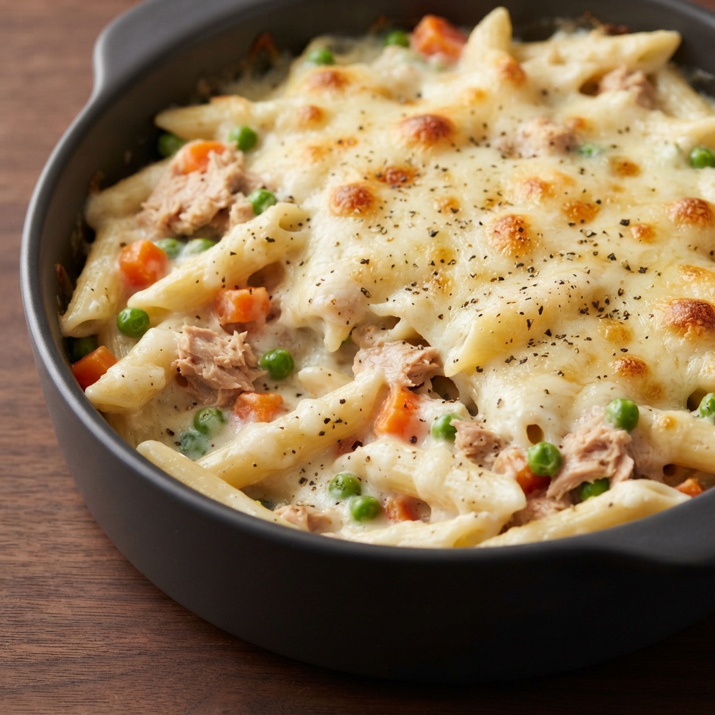 Creamy Tuna Alfredo Bake