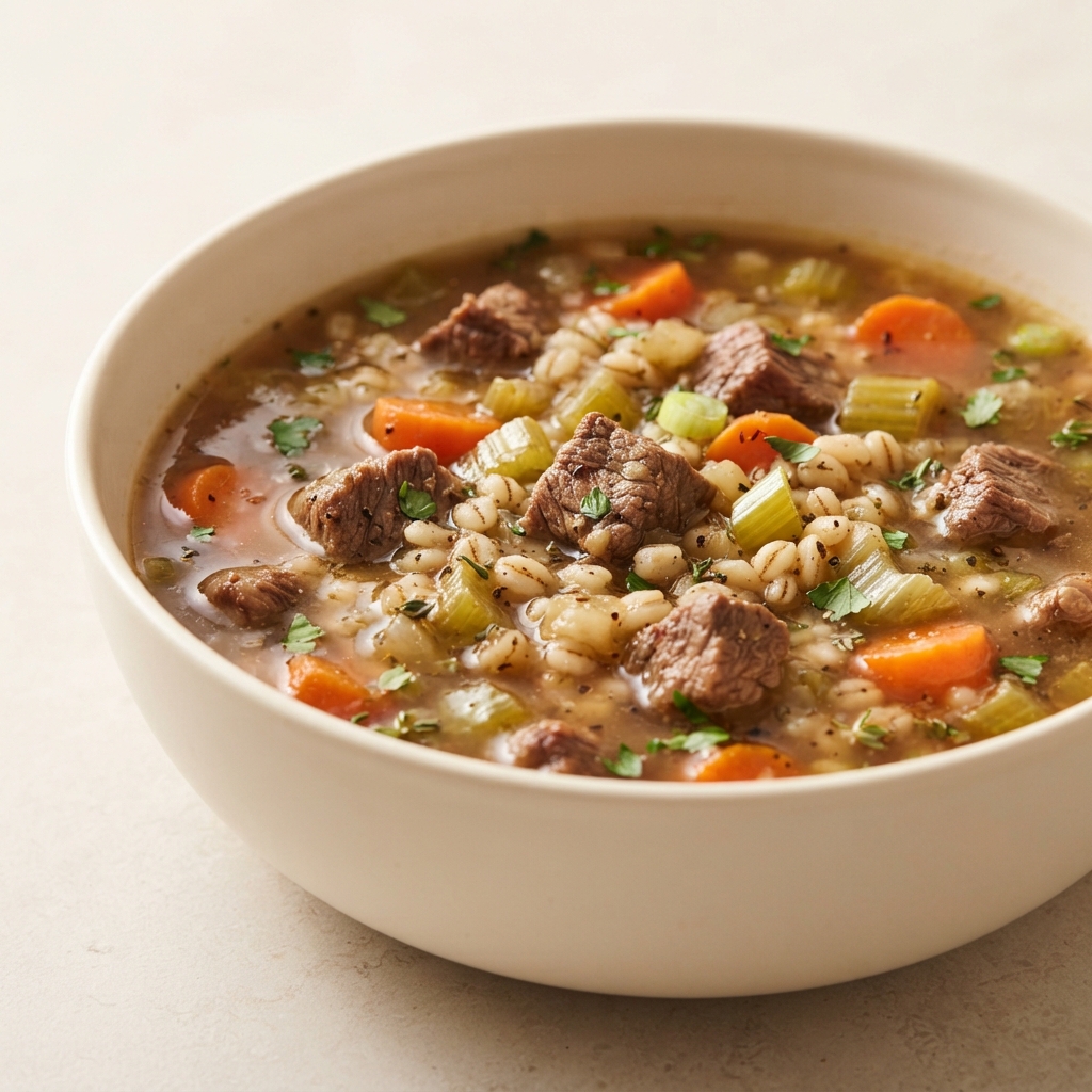 Slow Cooker Beef Barley Soup