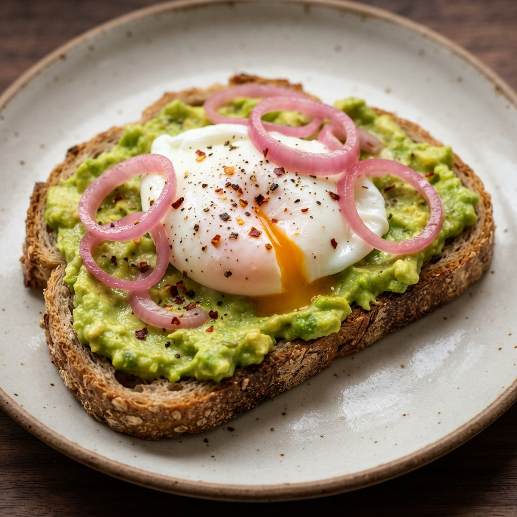 Single-Serve Avocado Toast with Poached Egg