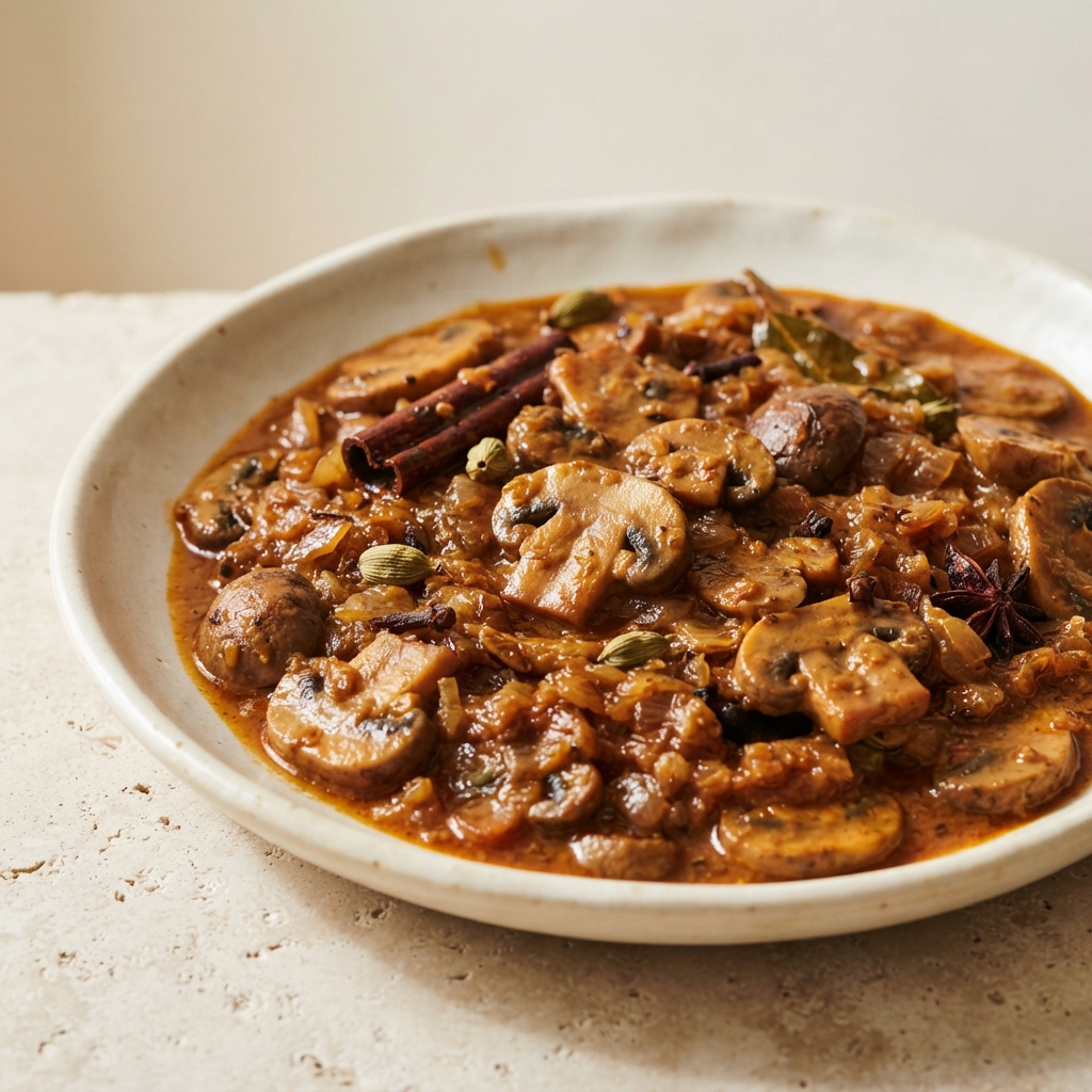 Plant-Based Mushroom Masala