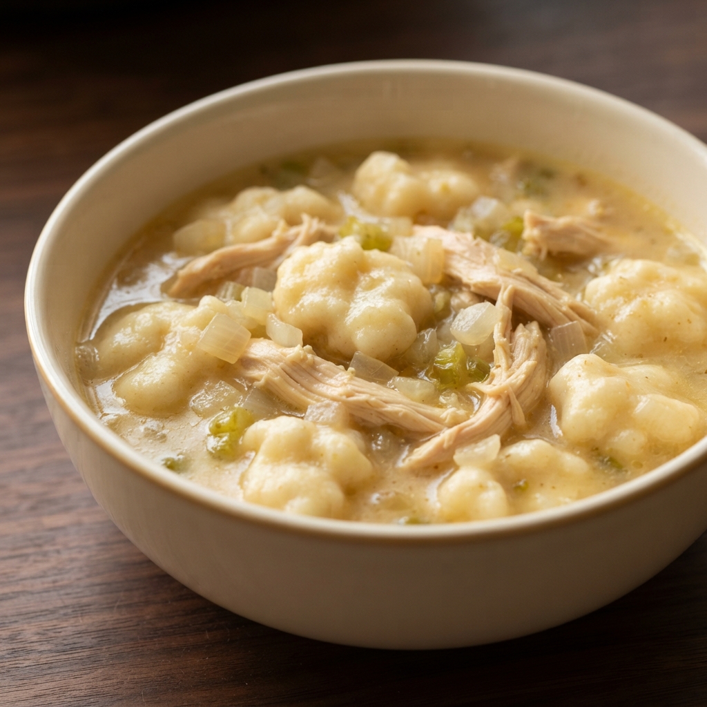 Lighter Chicken and Dumplings