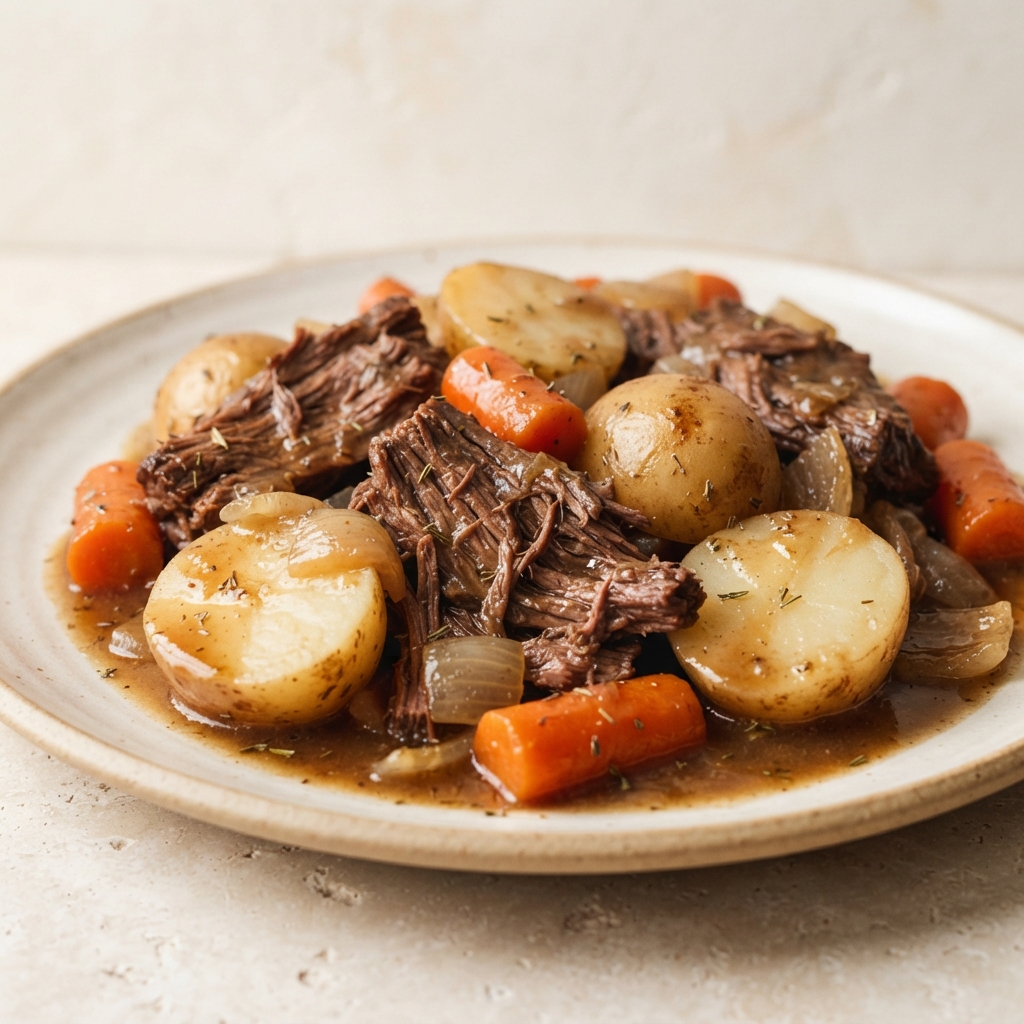 Crockpot Beef Roast with Potatoes and Carrots