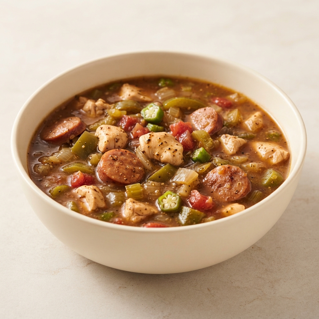 Pressure Cooker Chicken & Andouille Gumbo