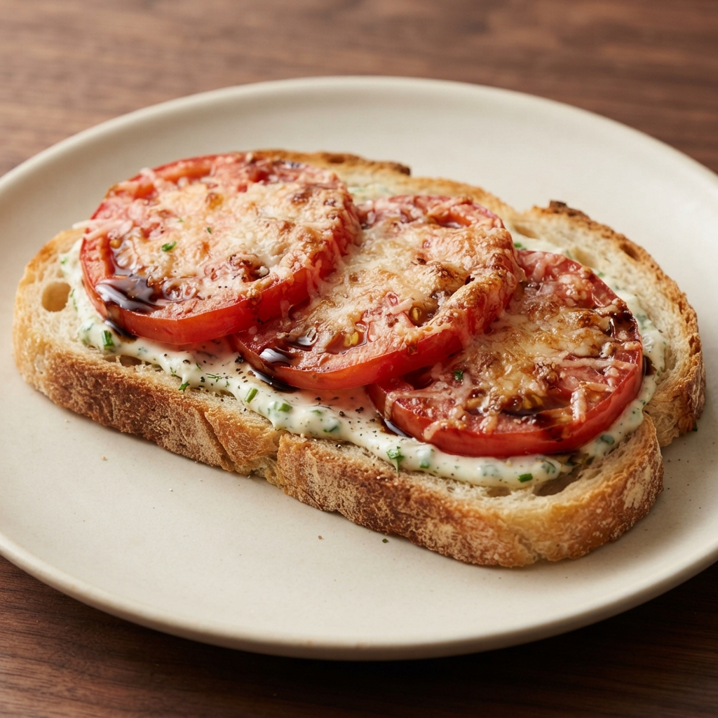 Mama's Ultimate Broiled Tomato Toast Sandwich