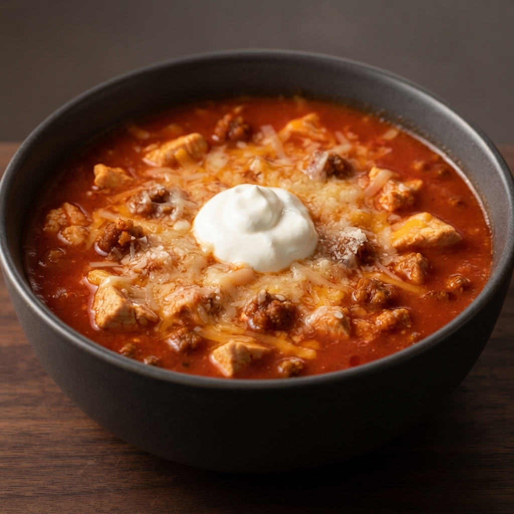 Rich Chicken and Chorizo Cream Soup