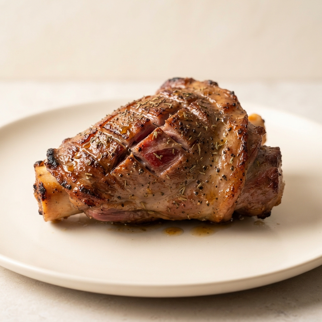 Herb-Grilled Lamb Shanks with Honey-Lemon Glaze