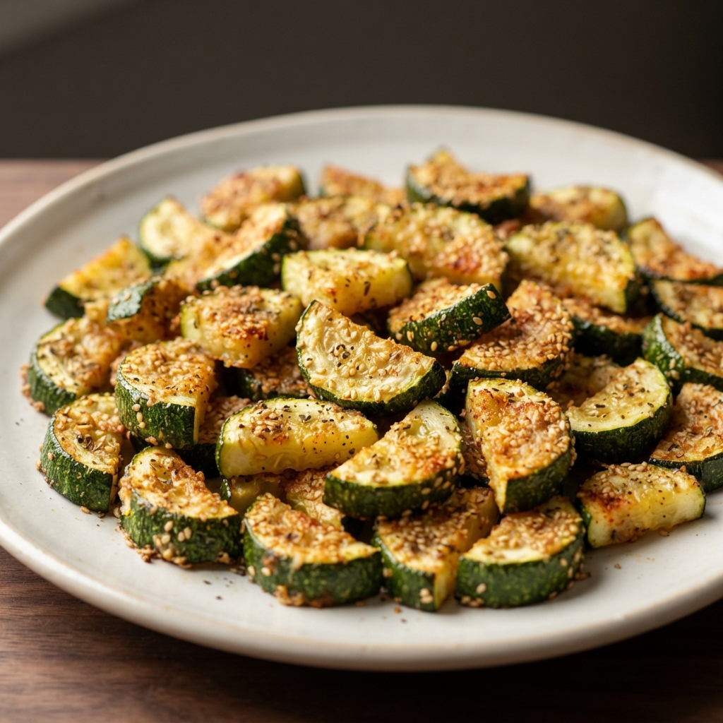 Parmesan-Sesame Zucchini Bites
