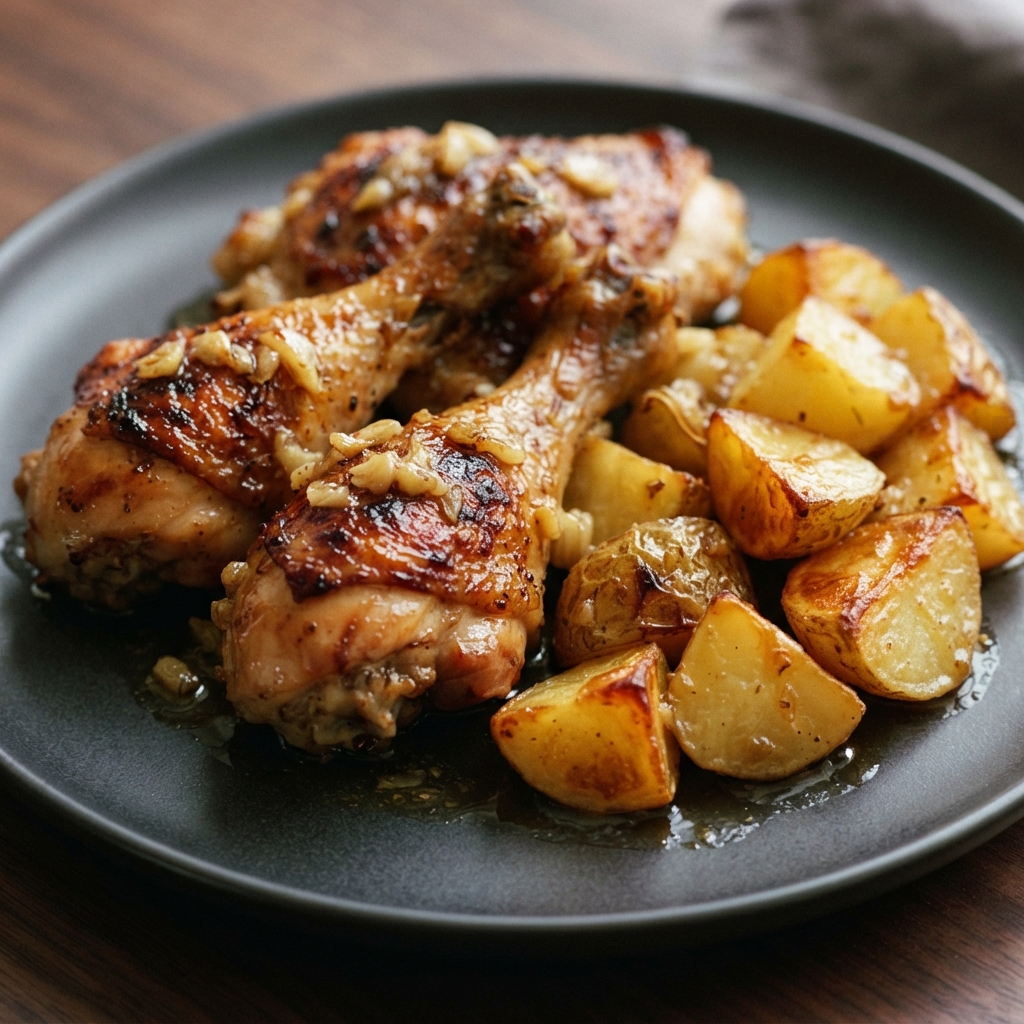 Garlic Roasted Chicken and Potatoes