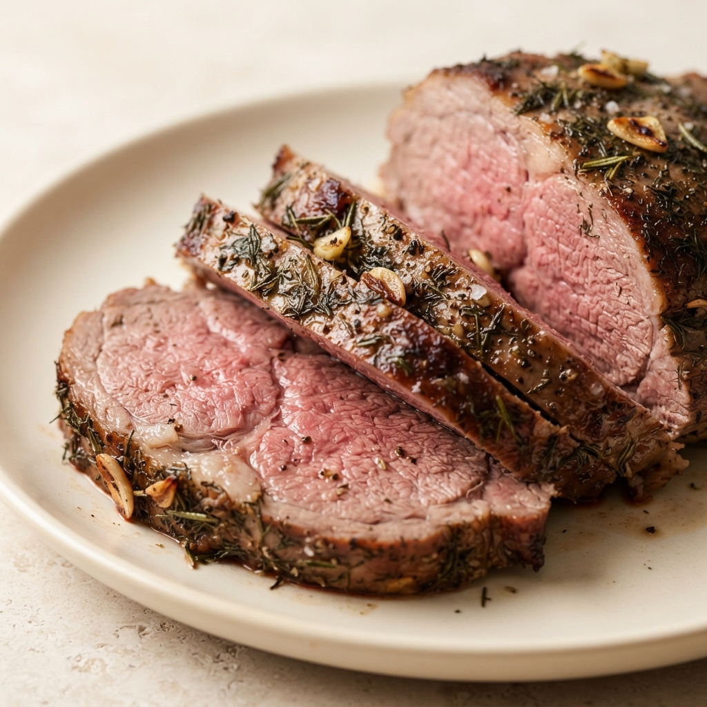 Herbed Garlic Roasted Lamb