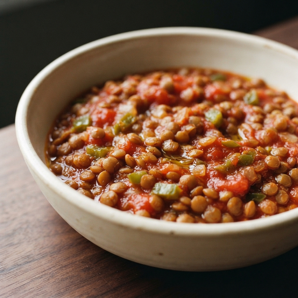 Tomato-Braised Lentils
