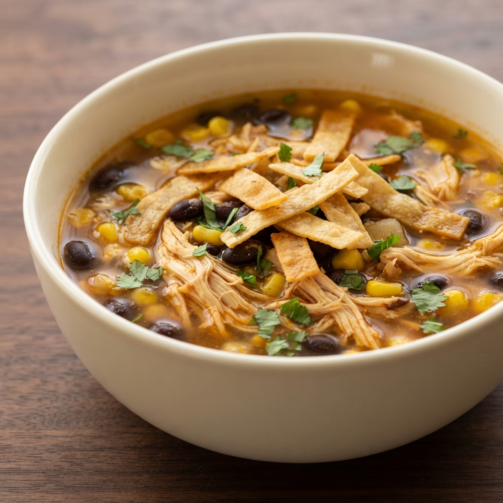 Tortilla Soup with Rotisserie Chicken