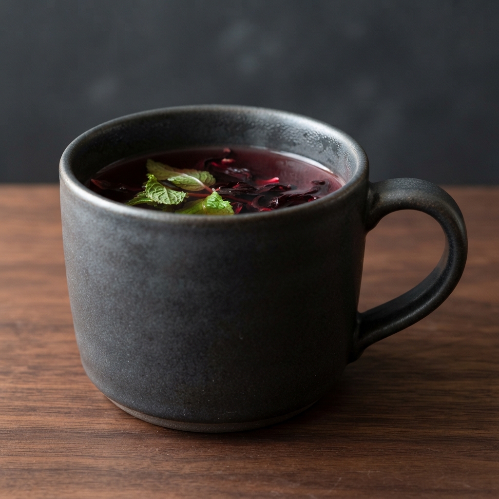 Mint and Hibiscus Herbal Tea