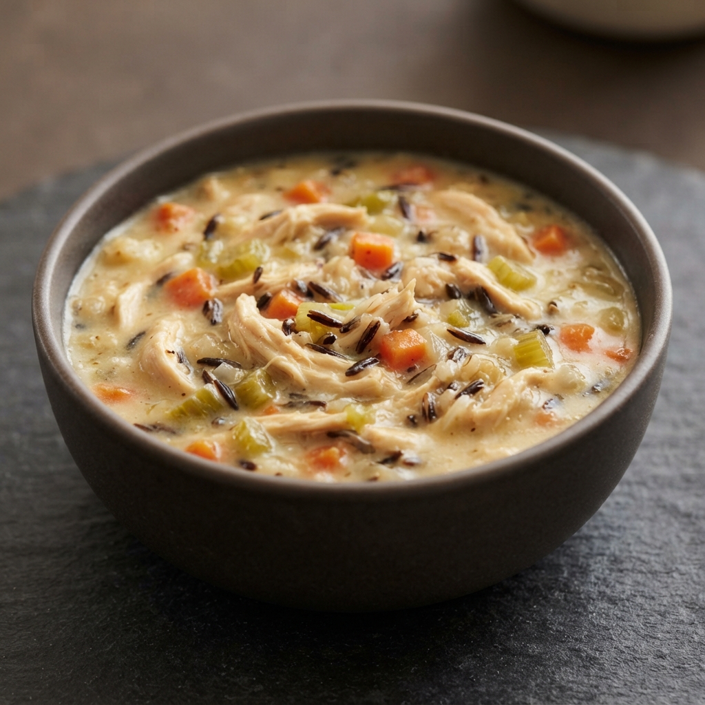 Creamy Chicken, Leek & Wild Rice Chowder