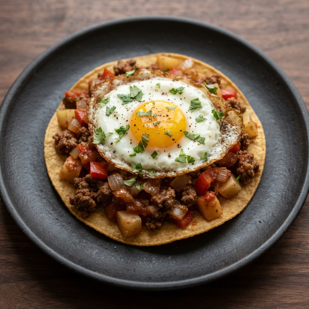 Elena’s Huevostadas (Eggs on Tostadas)