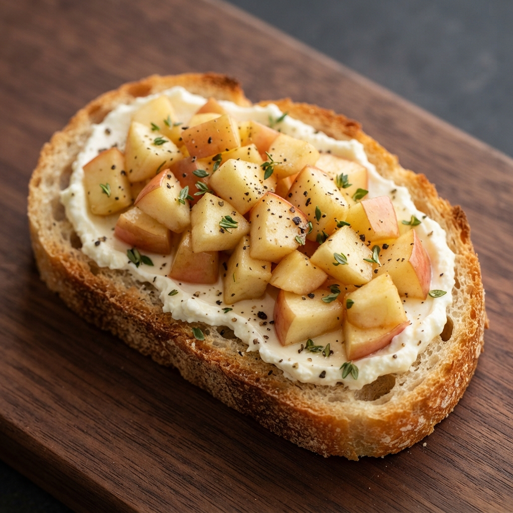 Apple Goat Cheese Bruschetta