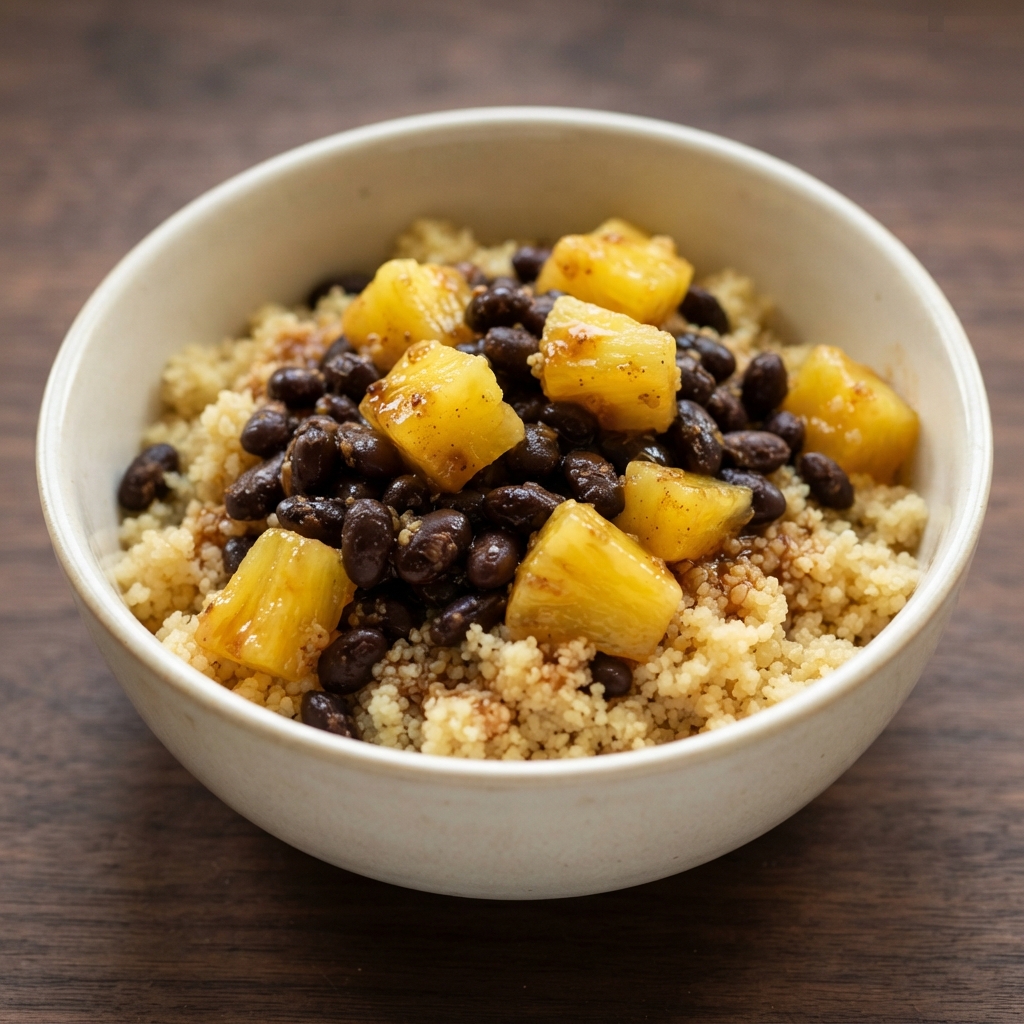 Couscous with Pineapple and Black Beans