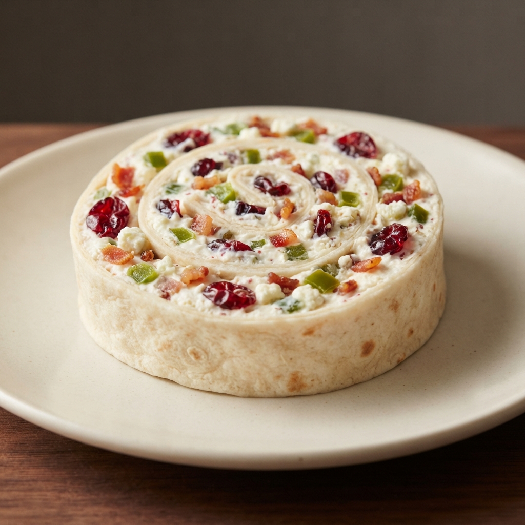 Cranberry and Feta Tortilla Pinwheels