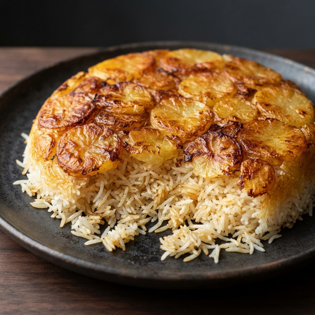 Persian Basmati Rice with Crispy Potato Tahdig