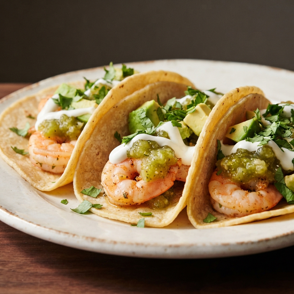 Chili-Lime Shrimp Tacos with Avocado