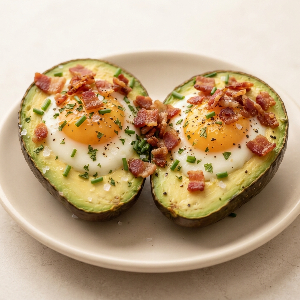 Paleo Avocado Boats with Baked Eggs