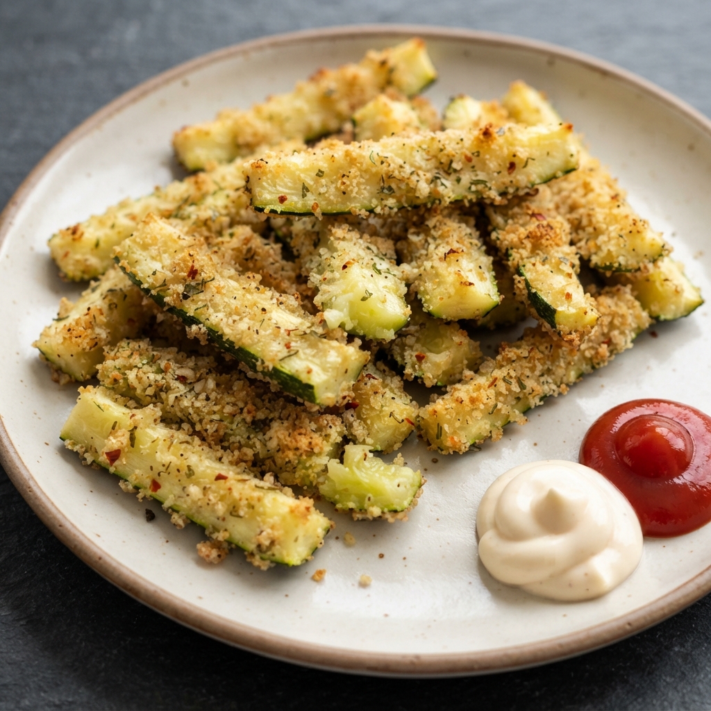 Vegan Oven-Fried Zucchini Sticks