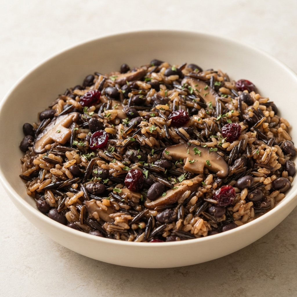 Wild and Brown Rice Blend with Black Beans