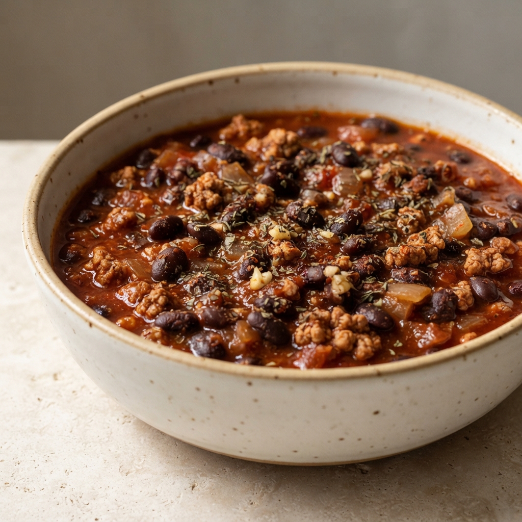 Hearty Black Bean Turkey Chili