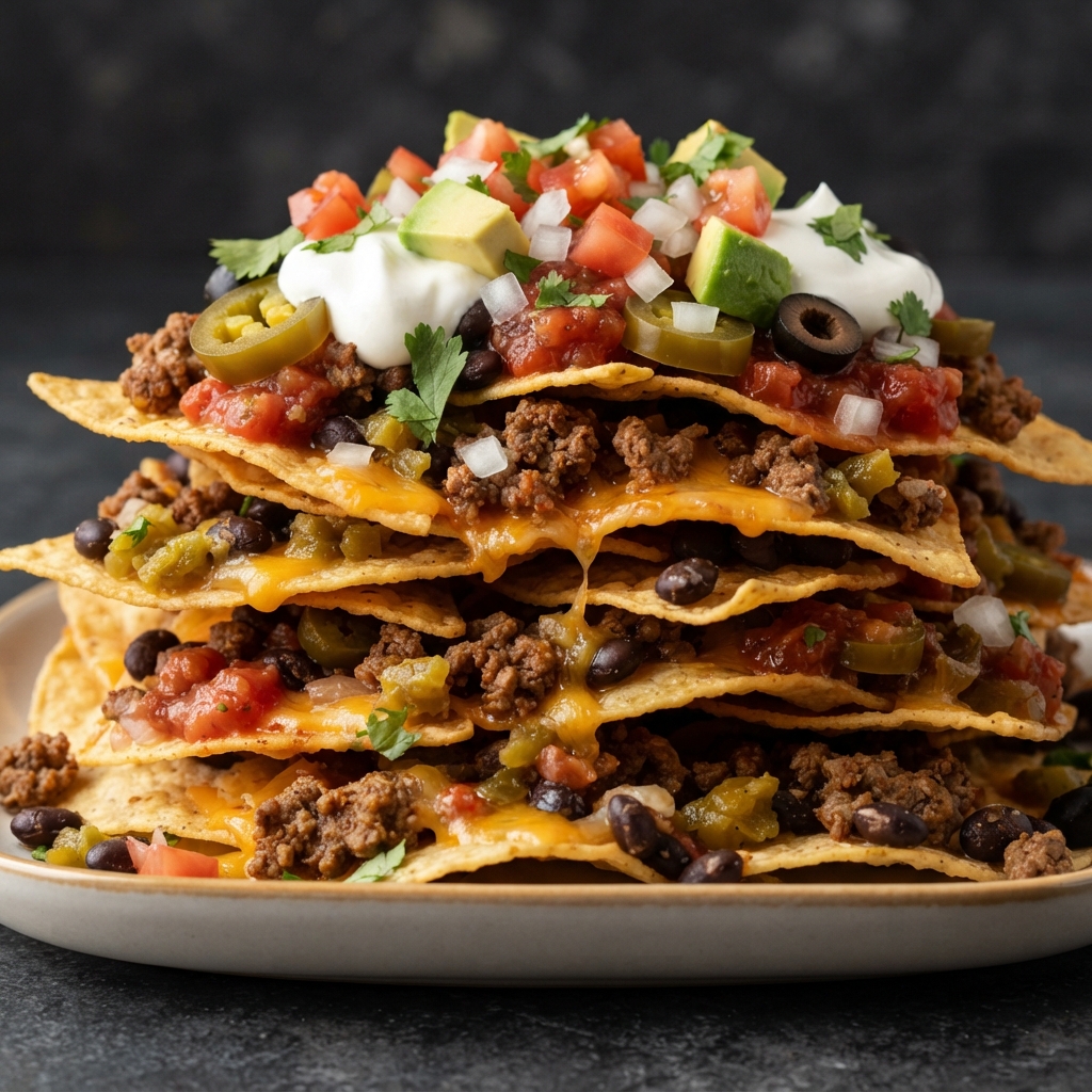 Towering Air Fryer Party Nachos